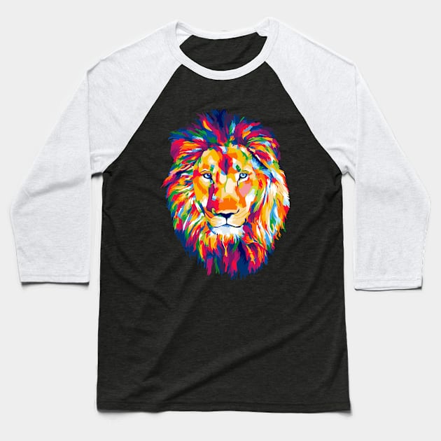 head lion Baseball T-Shirt by ZeekayID